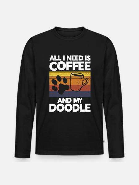 Golden Doodle Dog Lovers - Men's Premium Organic Long Sleeve Shirt - black