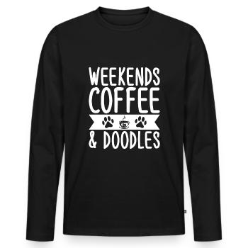 Golden Doodle Dog Lovers - Men's Premium Organic Long Sleeve Shirt - black - Front - Nico (187cm)