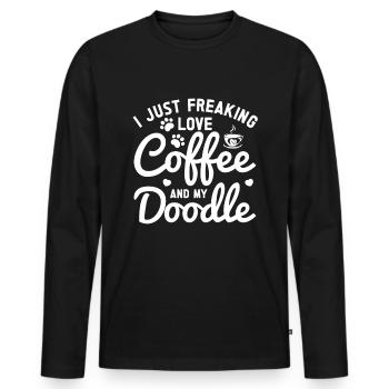 Golden Doodle Dog Lovers - T-shirt manches longues Premium bio Homme - noir - Devant - Nico (187cm)