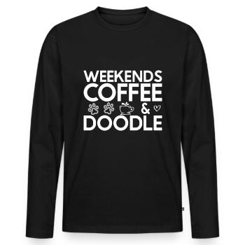 Golden Doodle Dog Lovers - T-shirt manches longues Premium bio Homme - noir - Devant - Nico (187cm)