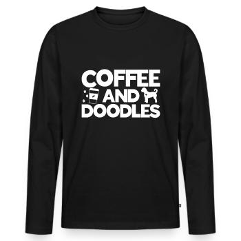 Golden Doodle Dog Lovers - Men's Premium Organic Long Sleeve Shirt - black - Front - Nico (187cm)