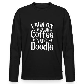 Golden Doodle Dog Lovers - T-shirt manches longues Premium bio Homme - noir - Devant - Nico (187cm)