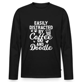 Golden Doodle Dog Lovers - T-shirt manches longues Premium bio Homme - noir - Devant - Nico (187cm)