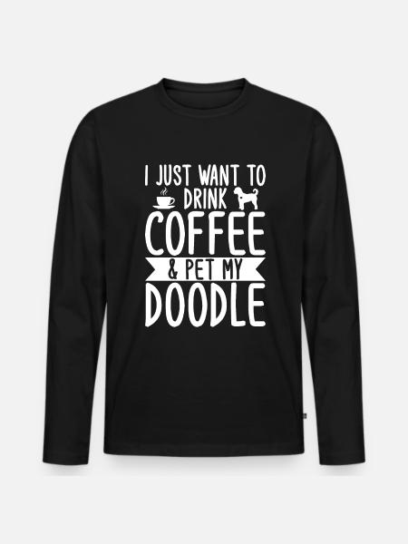 Golden Doodle Dog Lovers - Men's Premium Organic Long Sleeve Shirt - black