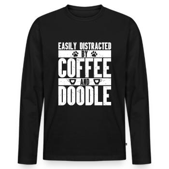Golden Doodle Dog Lovers - Men's Premium Organic Long Sleeve Shirt - black - Front - Nico (187cm)