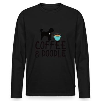 Golden Doodle Dog Lovers - Men's Premium Organic Long Sleeve Shirt - black - Front - Nico (187cm)