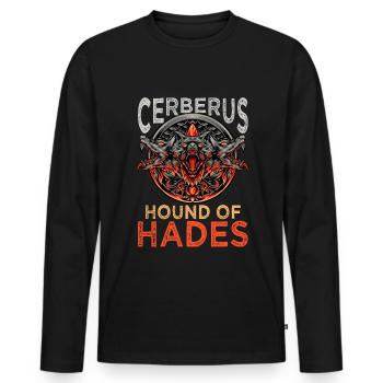 Cerberus Hound Of Hadès Mythologie grecque - T-shirt manches longues Premium bio Homme - noir - Devant - Nico (187cm)