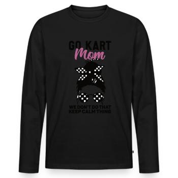 Go karting - Men's Premium Organic Long Sleeve Shirt - black - Front - Nico (187cm)