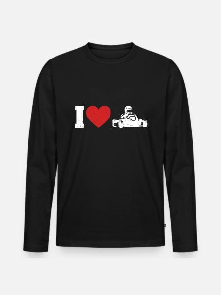 Go karting - Men's Premium Organic Long Sleeve Shirt - black