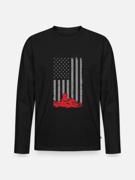 Go karting - Men's Premium Organic Long Sleeve Shirt - black