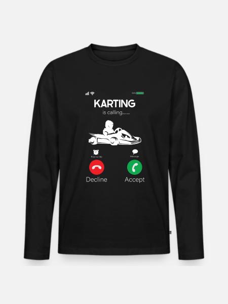 Go karting - Men's Premium Organic Long Sleeve Shirt - black