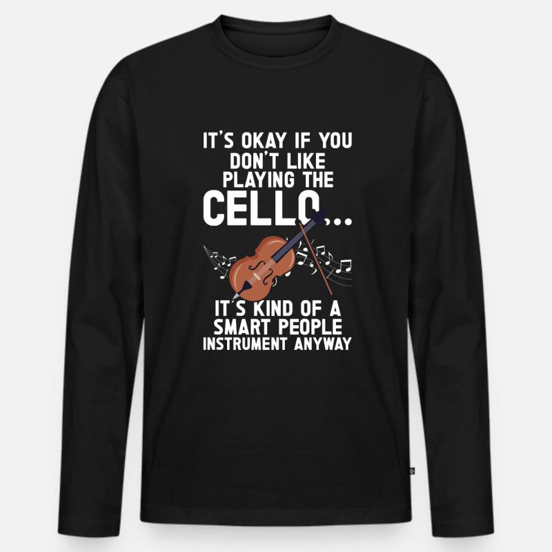 Cello -Musikinstrument - Männer Premium Bio Langarmshirt - Schwarz