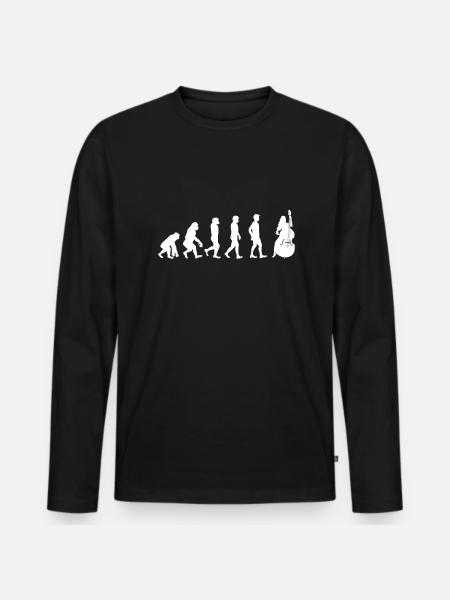 Cello -Musikinstrument - Männer Premium Bio Langarmshirt - Schwarz