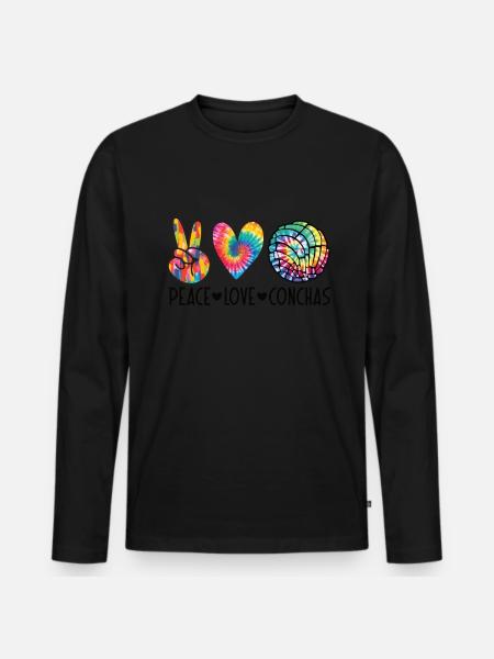 Conchas Pan dulce Latina Espagnol - T-shirt manches longues Premium bio Homme - noir