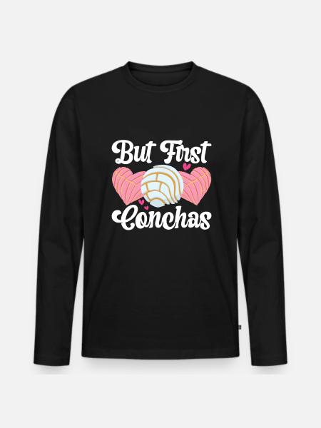 Conchas Pan dulce Latina Espagnol - T-shirt manches longues Premium bio Homme - noir