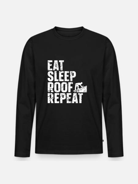 Roofer -Roof house repairs - Men's Premium Organic Long Sleeve Shirt - black