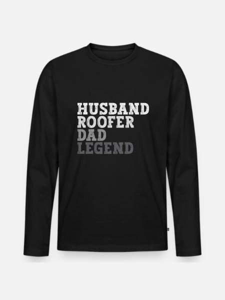 Roofer -Roof house repairs - Men's Premium Organic Long Sleeve Shirt - black