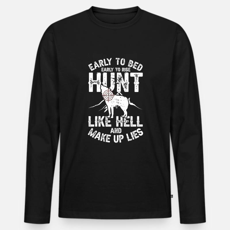 Kojotenjagd - Männer Premium Bio Langarmshirt - Schwarz