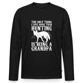 Chasse au coyote - T-shirt manches longues Premium bio Homme - noir - Devant - Nico (187cm)