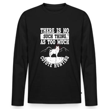 Chasse au coyote - T-shirt manches longues Premium bio Homme - noir - Devant - Nico (187cm)