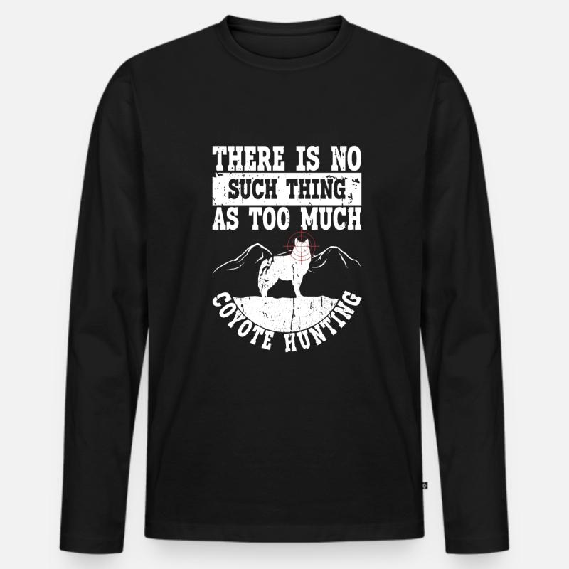 Kojotenjagd - Männer Premium Bio Langarmshirt - Schwarz