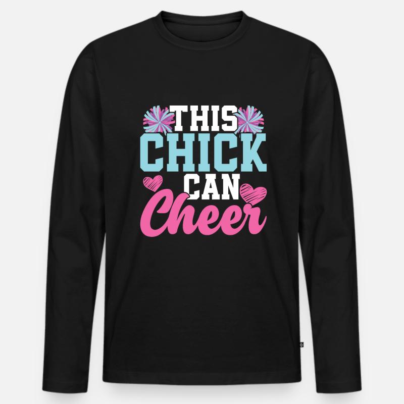 Cheerleader - Männer Premium Bio Langarmshirt - Schwarz