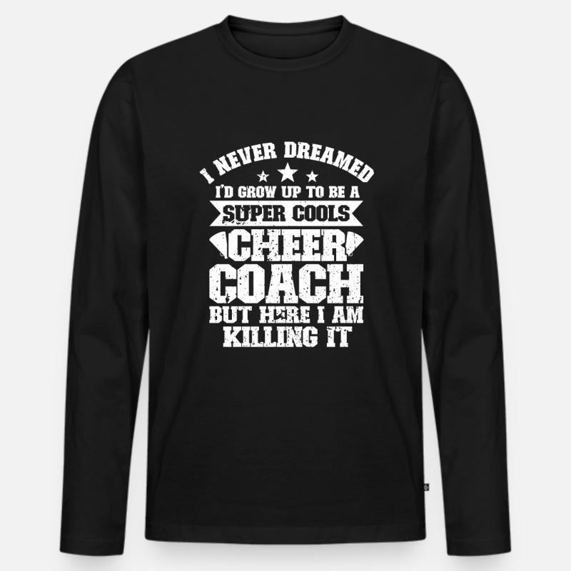 Cheerleader - Männer Premium Bio Langarmshirt - Schwarz