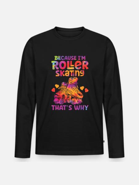 Roller skates - Men's Premium Organic Long Sleeve Shirt - black