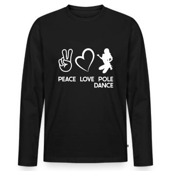 Pole Dance - Männer Premium Bio Langarmshirt - Schwarz - Vorne - Nico (187cm)