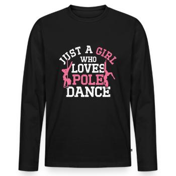 Pole Dance - Männer Premium Bio Langarmshirt - Schwarz - Vorne - Nico (187cm)