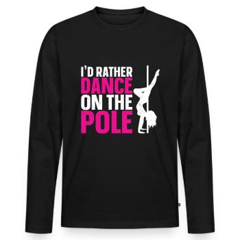 Pole Dance - Männer Premium Bio Langarmshirt - Schwarz - Vorne - Nico (187cm)