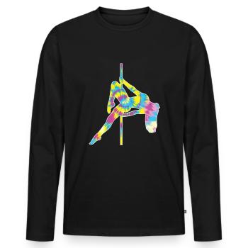 Pole Dance - Männer Premium Bio Langarmshirt - Schwarz - Vorne - Nico (187cm)