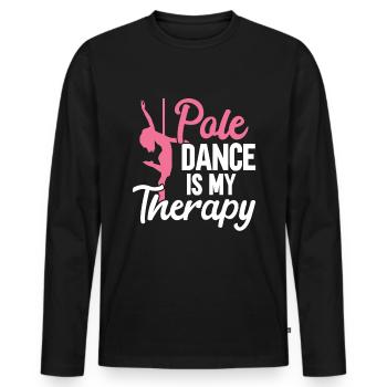 Pole Dance - Männer Premium Bio Langarmshirt - Schwarz - Vorne - Nico (187cm)