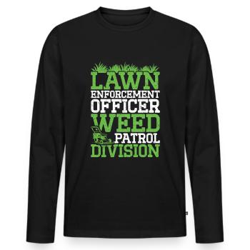 Mowing - Men's Premium Organic Long Sleeve Shirt - black - Front - Nico (187cm)