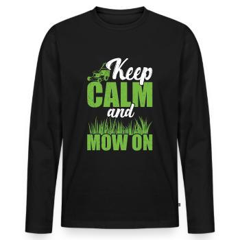 Mowing - Men's Premium Organic Long Sleeve Shirt - black - Front - Nico (187cm)