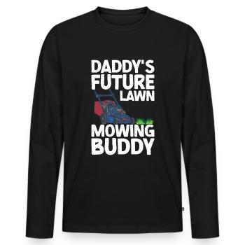Mowing - Men's Premium Organic Long Sleeve Shirt - black - Front - Nico (187cm)