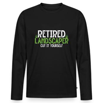 Mowing - Men's Premium Organic Long Sleeve Shirt - black - Front - Nico (187cm)