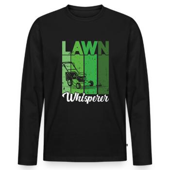 Mowing - Men's Premium Organic Long Sleeve Shirt - black - Front - Nico (187cm)