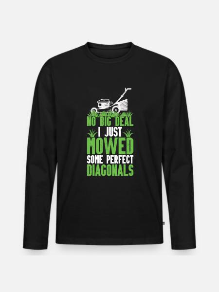 Mowing - Men's Premium Organic Long Sleeve Shirt - black