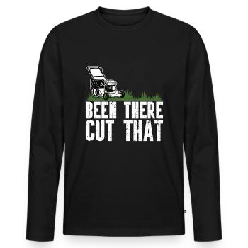 Mowing - Men's Premium Organic Long Sleeve Shirt - black - Front - Nico (187cm)