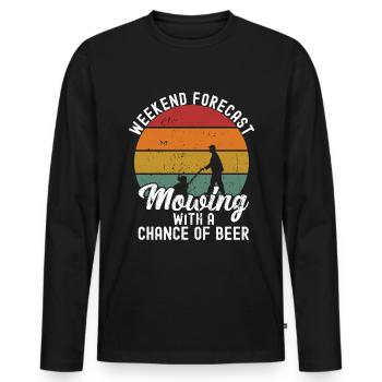 Mowing - Men's Premium Organic Long Sleeve Shirt - black - Front - Nico (187cm)
