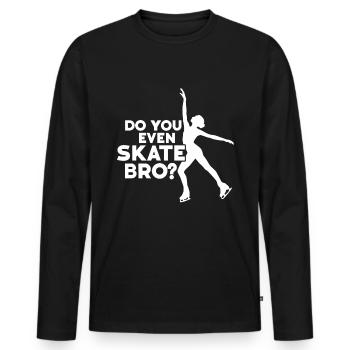 Eislaufen - Männer Premium Bio Langarmshirt - Schwarz - Vorne - Nico (187cm)