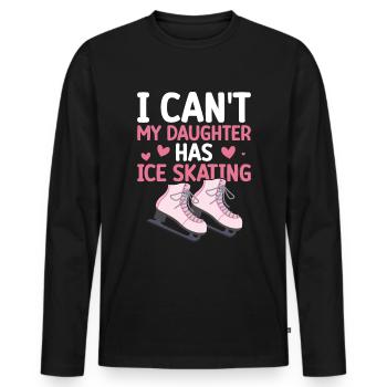 Eislaufen - Männer Premium Bio Langarmshirt - Schwarz - Vorne - Nico (187cm)