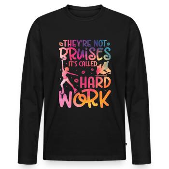 Eislaufen - Männer Premium Bio Langarmshirt - Schwarz - Vorne - Nico (187cm)