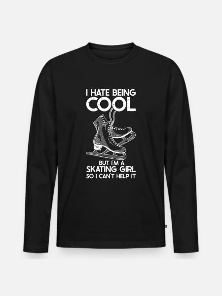 Ice skating - Men's Premium Organic Long Sleeve Shirt - black