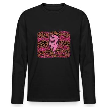 Sing - Men's Premium Organic Long Sleeve Shirt - black - Front - Nico (187cm)