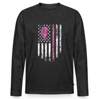 Sing - Men's Premium Organic Long Sleeve Shirt - heather anthracite - Front - Nico (187cm)