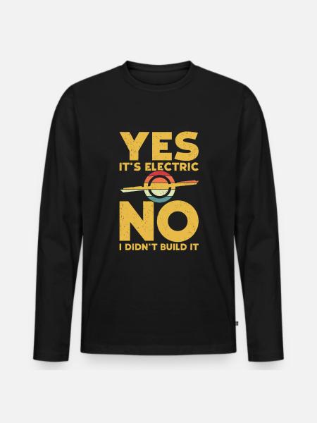 Unicycle - Men's Premium Organic Long Sleeve Shirt - black