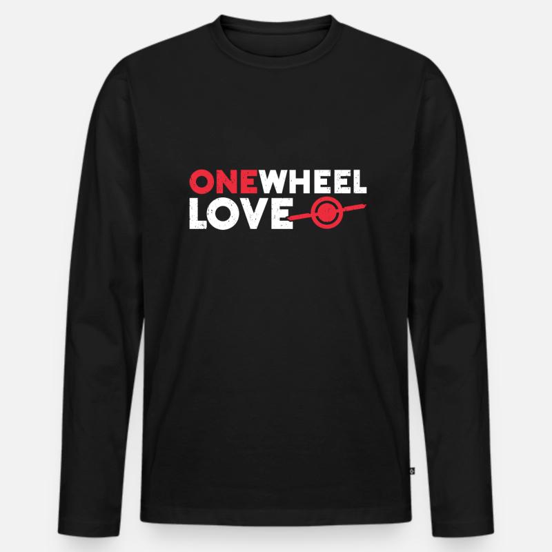 Einrad - Männer Premium Bio Langarmshirt - Schwarz