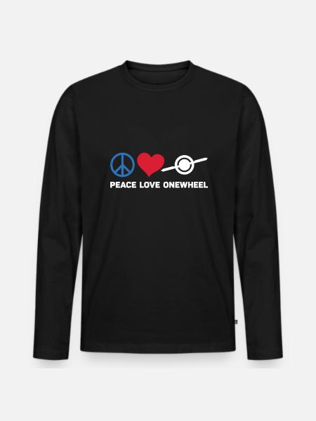 Unicycle - Men's Premium Organic Long Sleeve Shirt - black